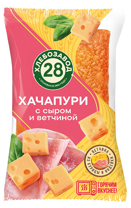 Изображение товара Хачапури «ЗеленоградХлеб» с сыром и ветчиной, 60 г