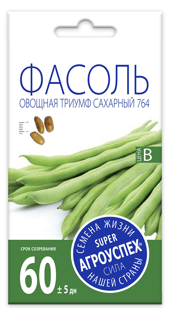 Изображение товара Семена «Агроуспех» Фасоль Триумф сахарный, 4 г