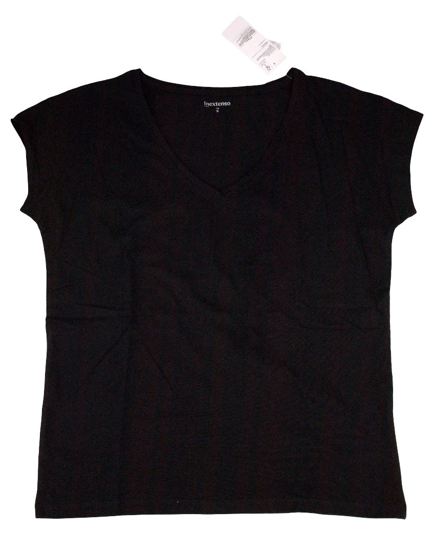 Изображение товара Женская футболка InExtenso черная 100% хлопок повседневная