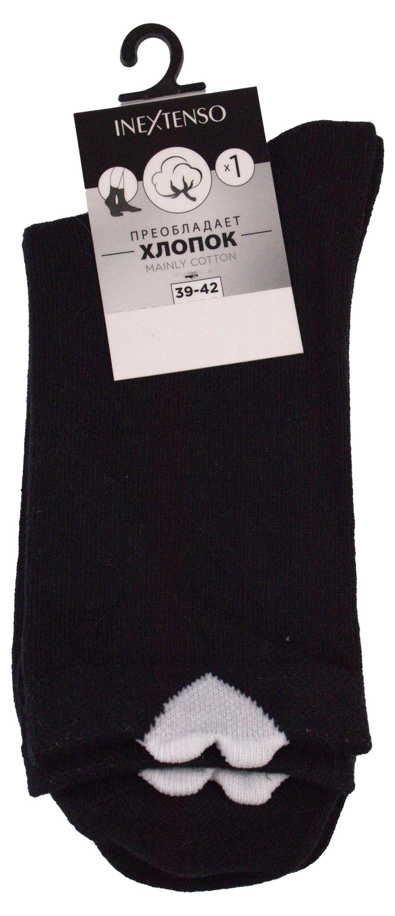 Изображение товара Носки женские InExtenso высокий пагаленок черные, р 35/38-39/42
