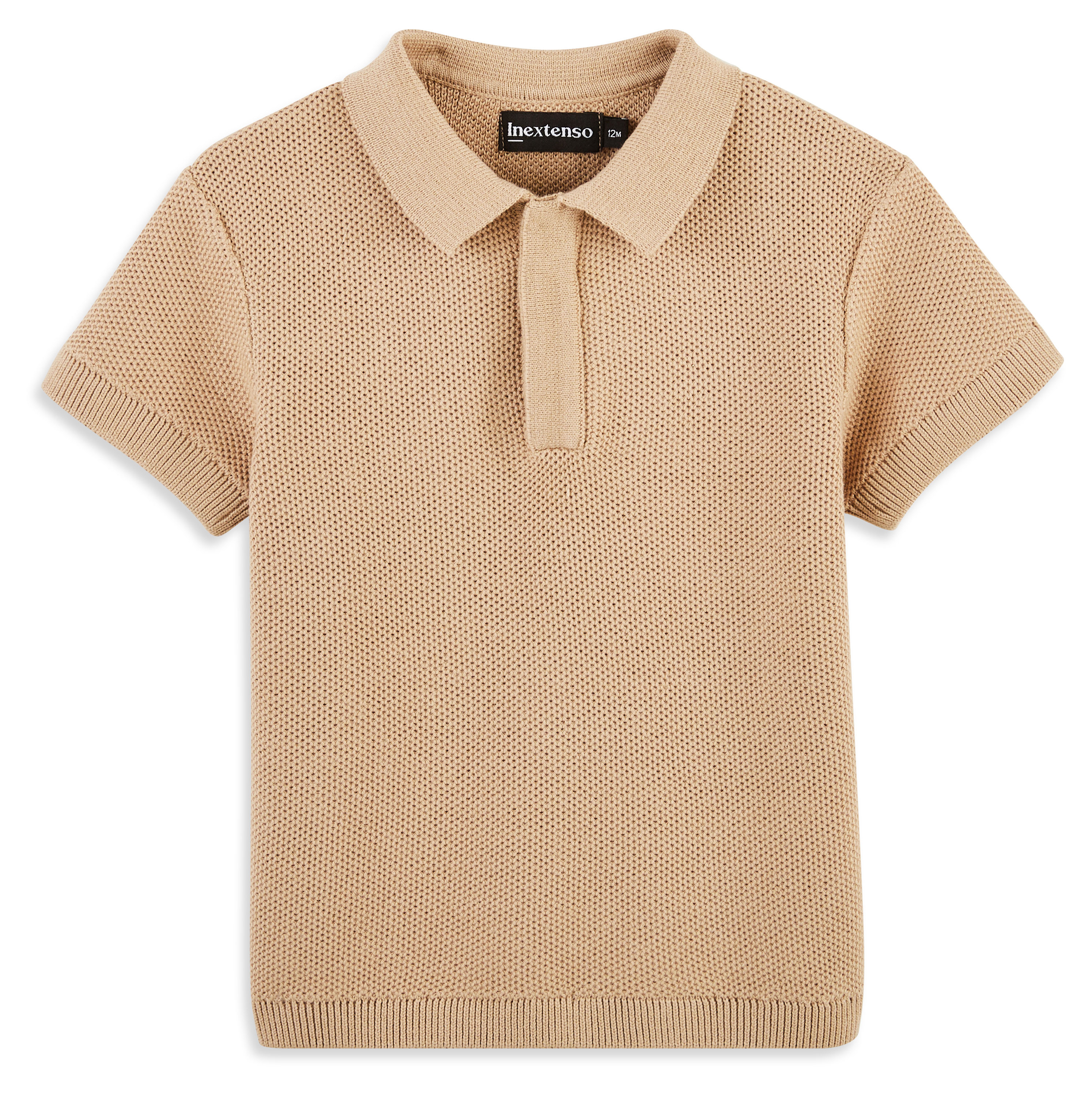 Изображение товара Поло для мальчика InExtenso с коротким рукавом бежевое, р. 74-98