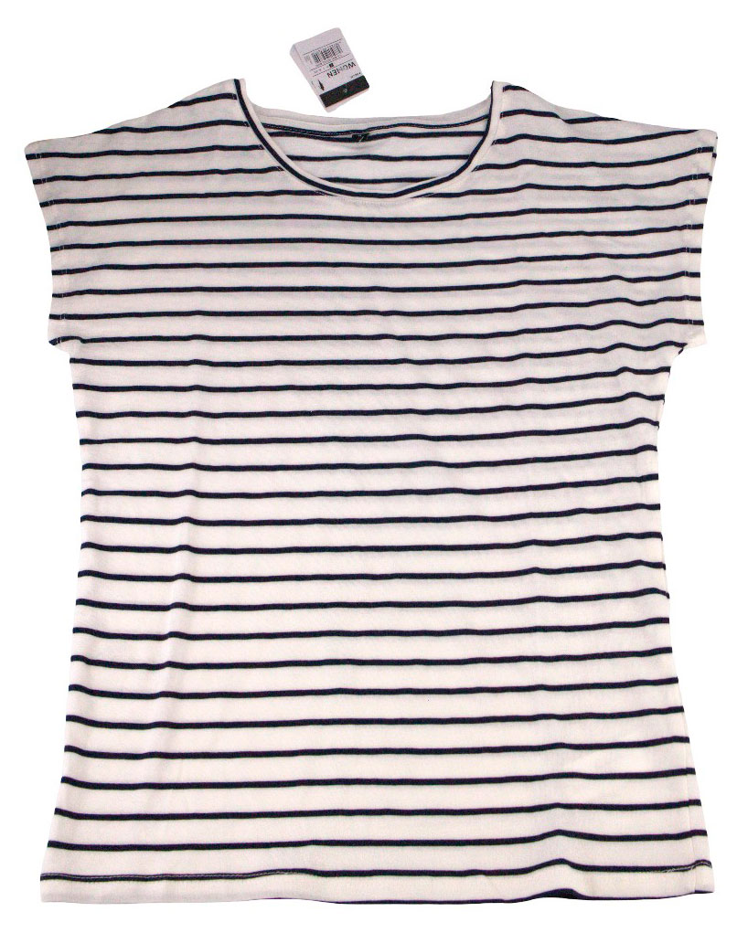 Изображение товара Женская футболка InExtenso в полоску белая для повседневной носки