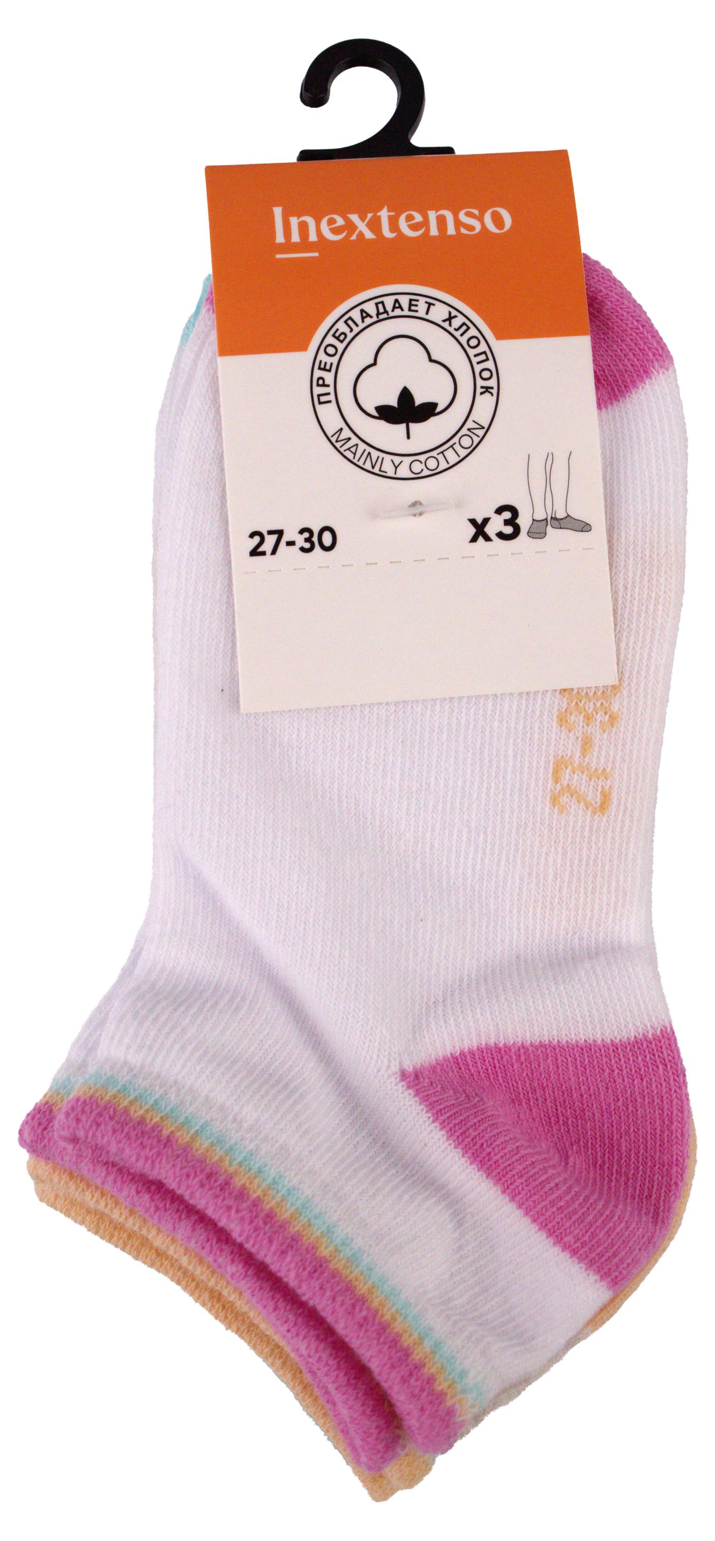 Изображение товара Носки для девочки InExtenso укороченные, р. 27/30-35/38 3 пары