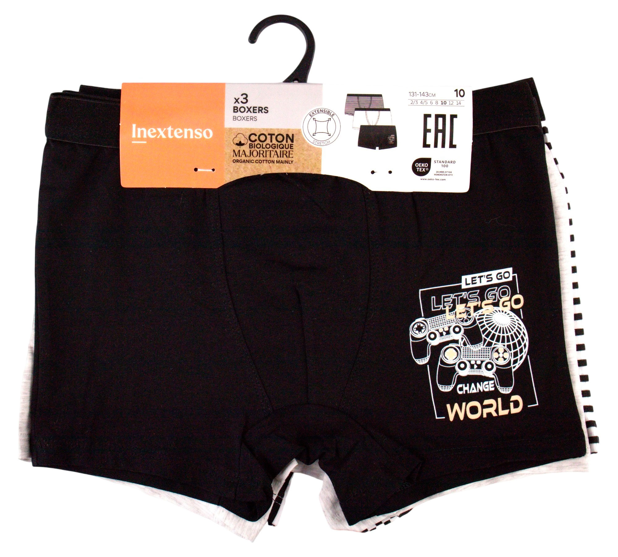 Изображение товара Трусы для мальчика InExtenso 3 шт из хлопка, комфорт и качество