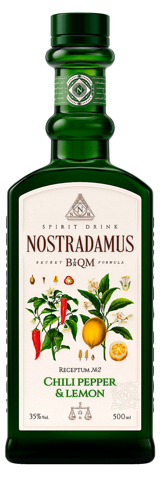 Изображение товара Настойка горькая Nostradamus Chili pepper & lemon 0.5 л Россия
