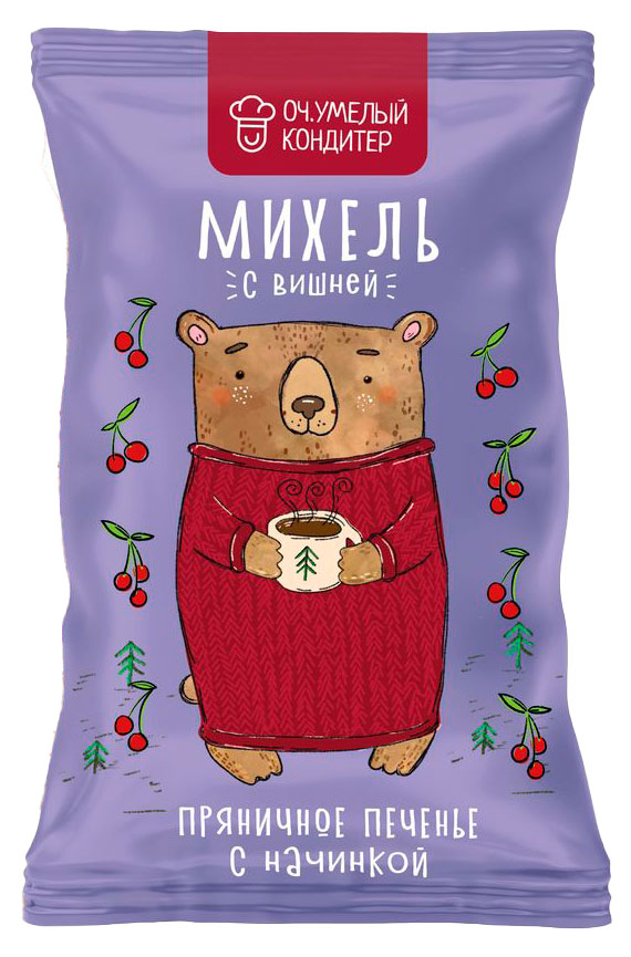 Изображение товара Печенье сдобное пряничное «Оч.Умелый Кондитер» Михель с вишневой начинкой, 80 г