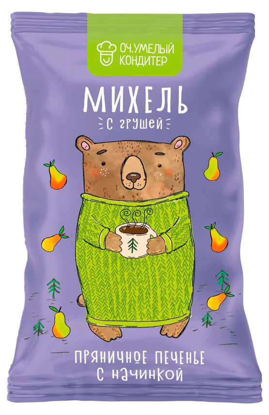 Изображение товара Печенье Михель с грушевой начинкой, сдобрительное и хрустящее, 80 г