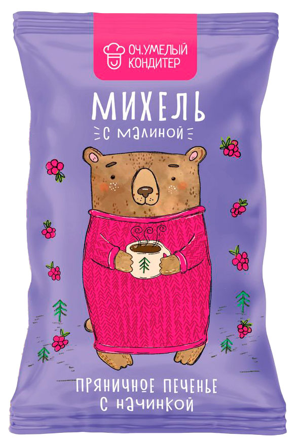 Изображение товара Печенье сдобное пряничное «Оч.Умелый Кондитер» Михель с малиновой начинкой, 80 г