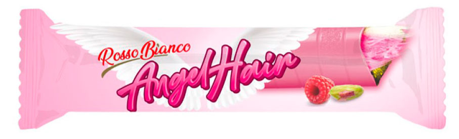 Изображение товара Шоколадный батончик Rosso Bianco Angel Hai с малиновым вкусом и фисташками