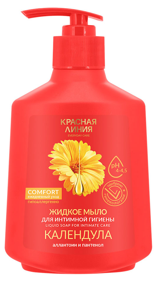 Изображение товара Мыло жидкое для интимной гигиены «Красная Линия» календула, 300 мл