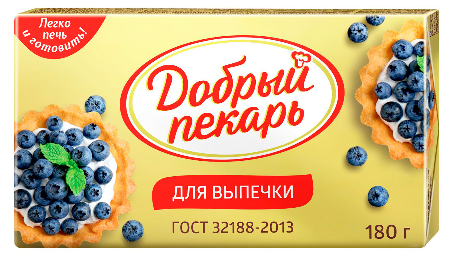 Изображение товара Маргарин для выпечки «Добрый пекарь» 60%, 180 г