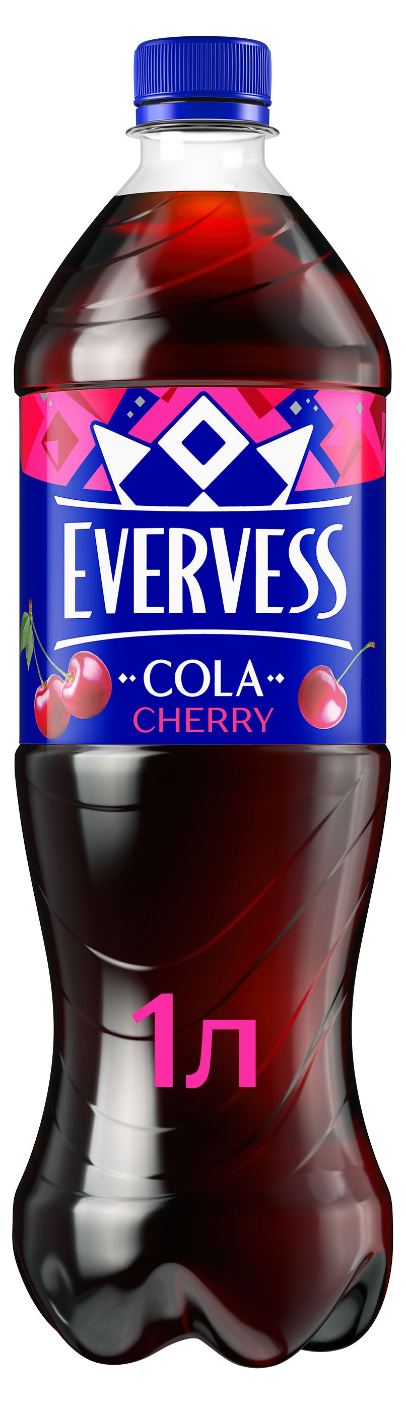 Изображение товара Напиток газированный Evervess Cola Cherry кола со вкусом вишни, 1 л