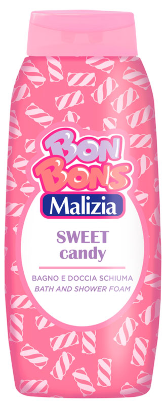 Изображение товара Пена для ванны и душа Malizia Sweet Candy Италия 0. 5л - мягкое очищение и яркий аромат