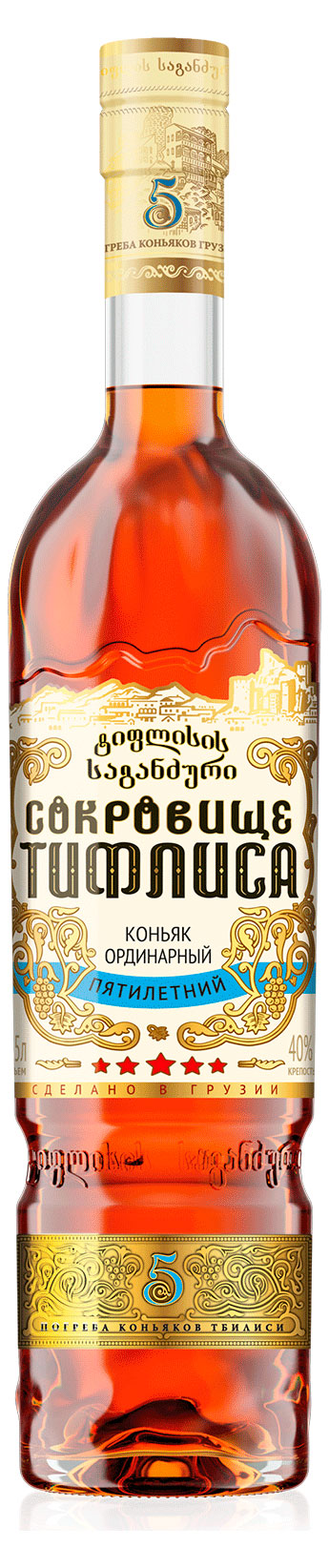 Изображение товара Коньяк «Сокровище Тифлиса» 5-летний Грузия, 0,5 л