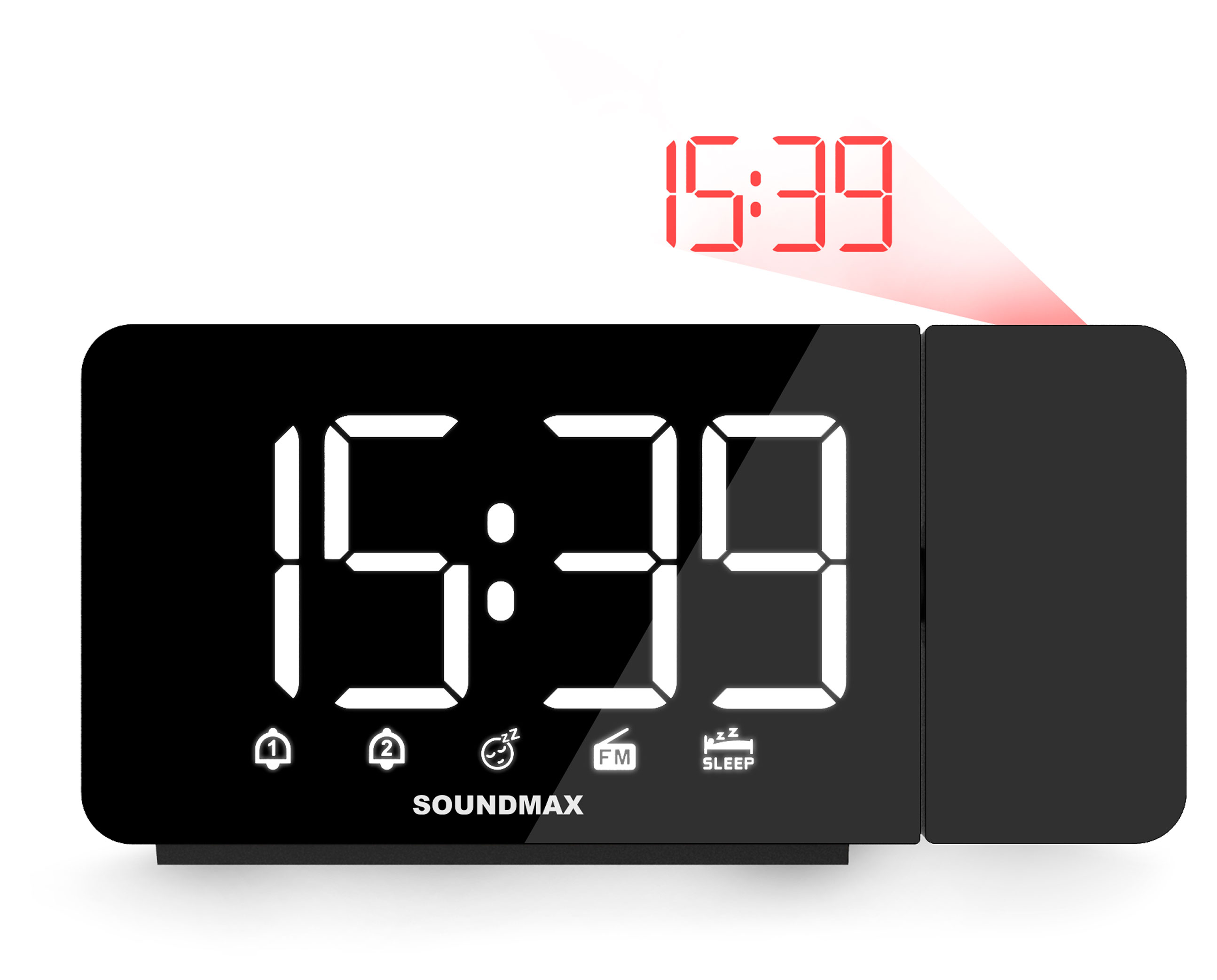 Изображение товара Радиочасы Soundmax SM-1539 черные