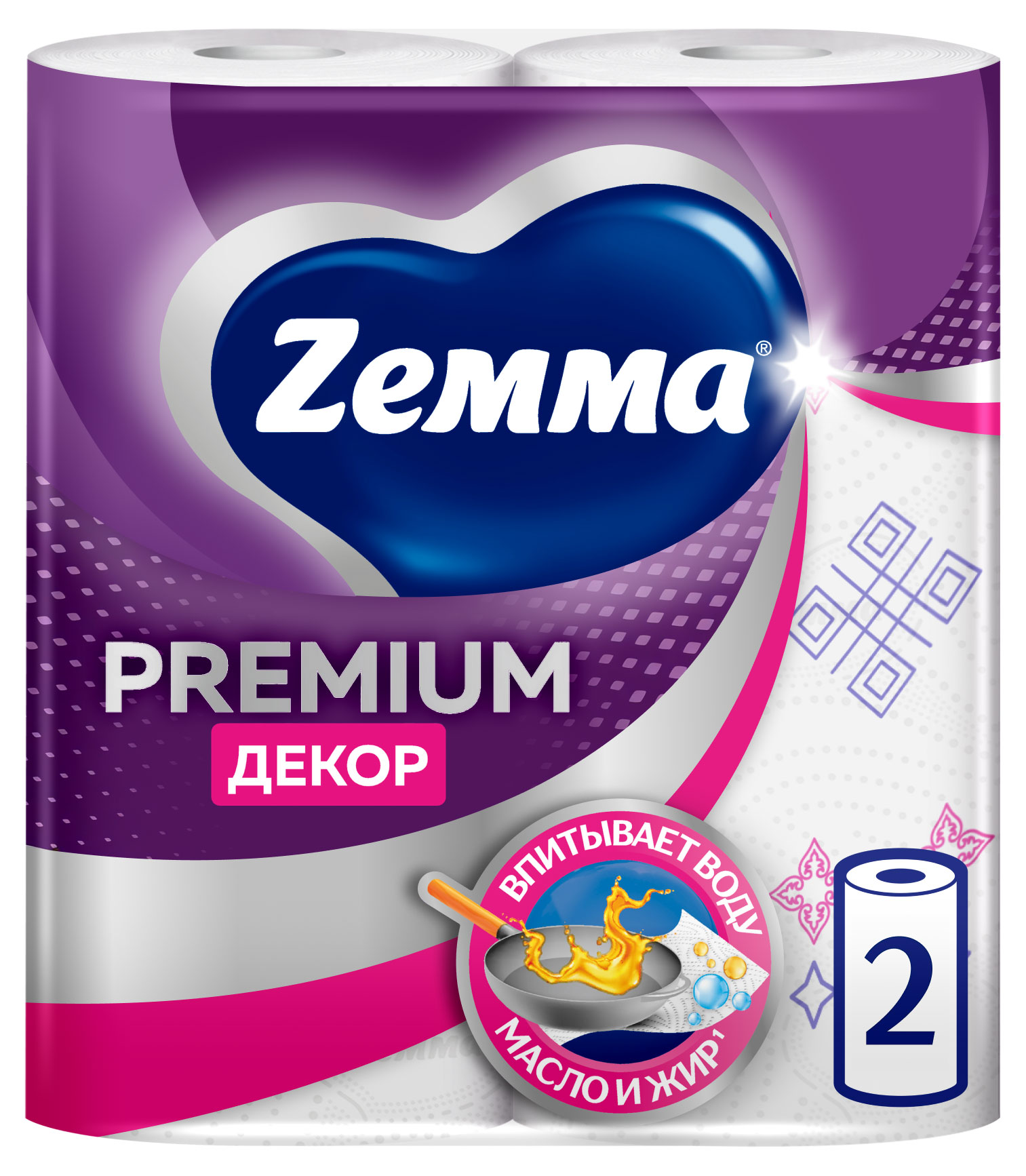 

Бумажные полотенца Zemma Premium Decor, 2 рулона