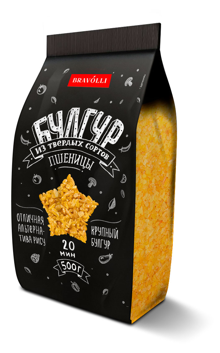 Изображение товара Булгур Bravolli из твердых сортов пшеницы, 500 г