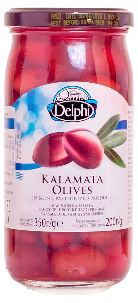 Изображение товара Маслины Delphi Каламата с косточкой в рассоле Греция, 350 г