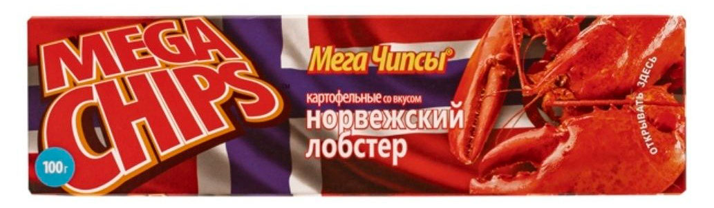Изображение товара Чипсы картофельные Mega Chips в пластинах норвежский лобстер, 100 г