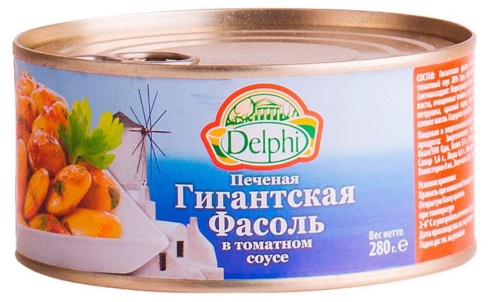 Изображение товара Фасоль печеная Delphi гигантская в томатном соусе 280 г из Греции
