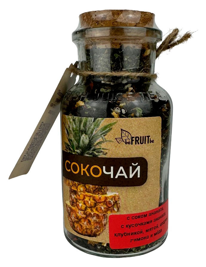 Изображение товара Чай черный beFRUITbe Сокочай ананас клубника мята арбуз лимон, 65 г