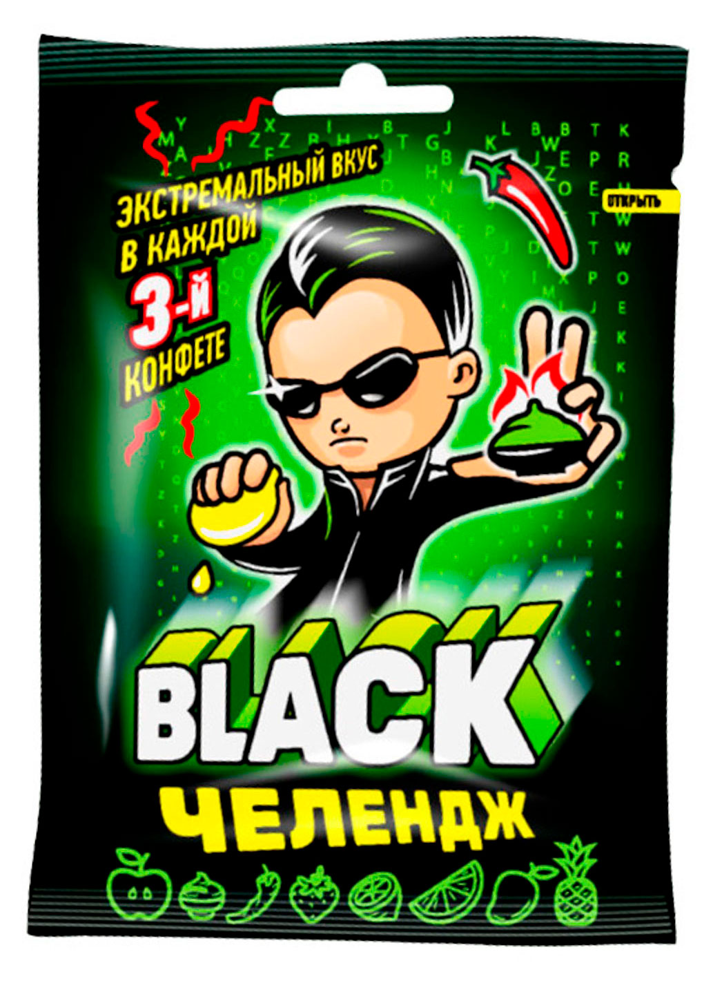 Жевательные конфеты «Канди клаб» BLACK Челендж, 15 г 1 шт в ассортименте
