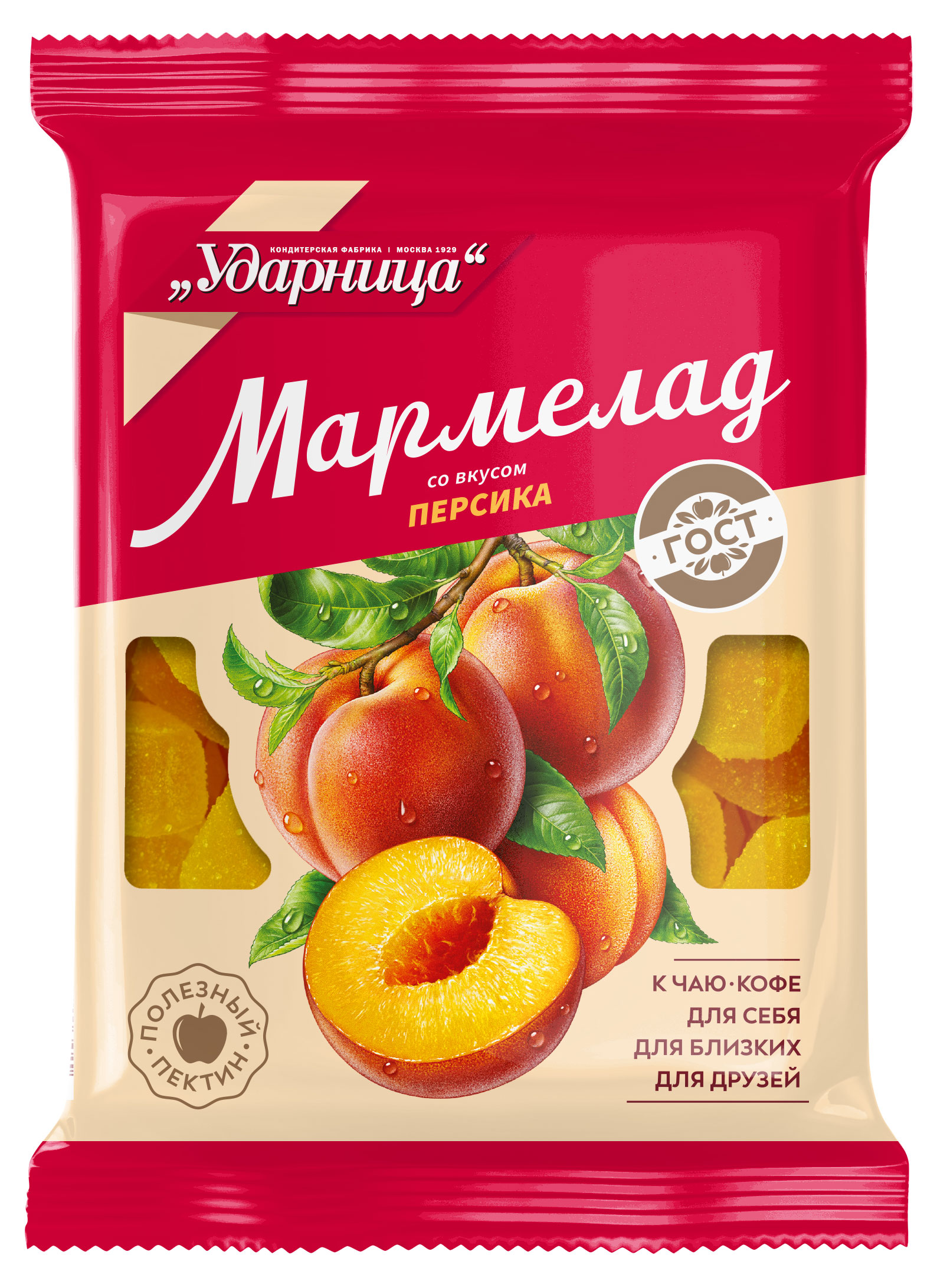 Изображение товара Мармелад «Ударница» со вкусом персика, 275 г