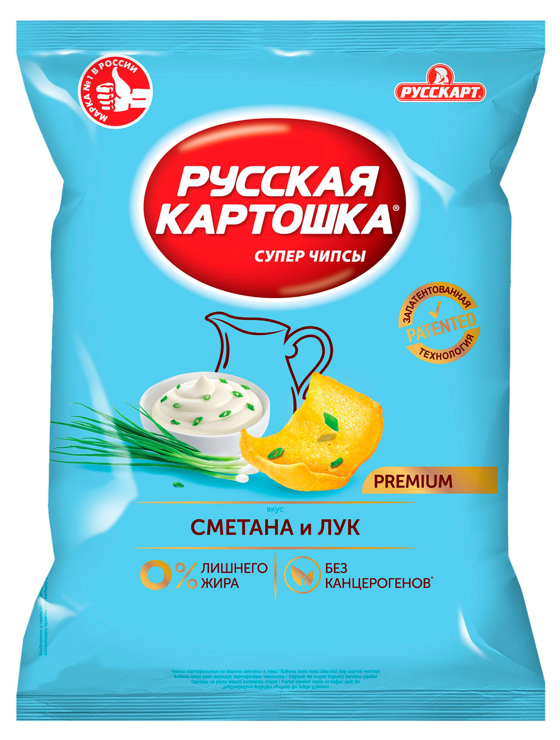 Изображение товара Чипсы картофельные «Русская картошка» сметана и лук, 500 г