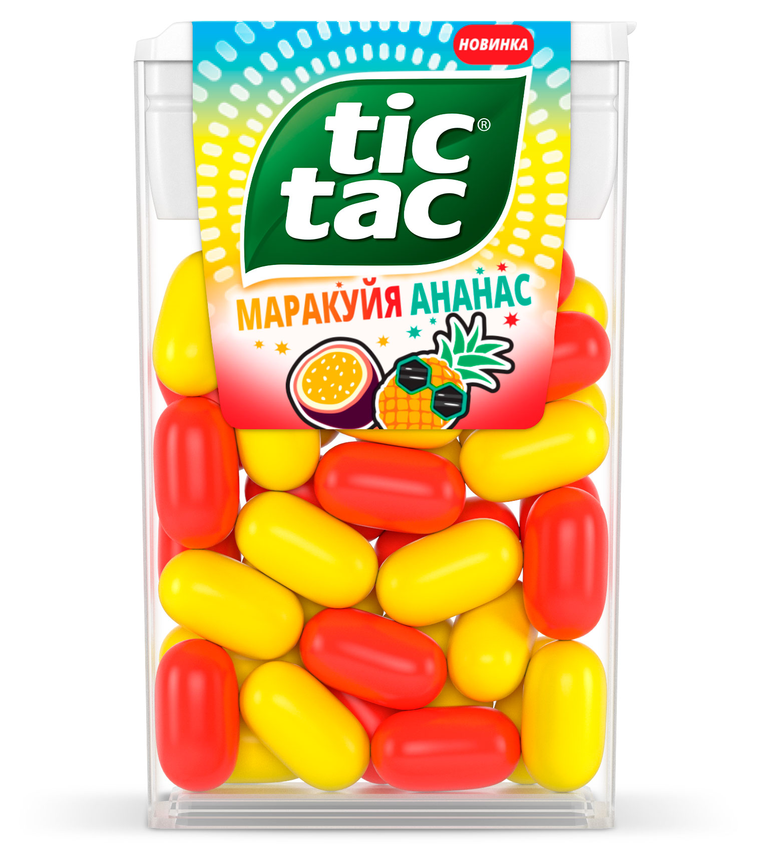 Изображение товара Драже освежающее Tic Tac со вкусом маракуйи и ананаса Ирландия, 16 г