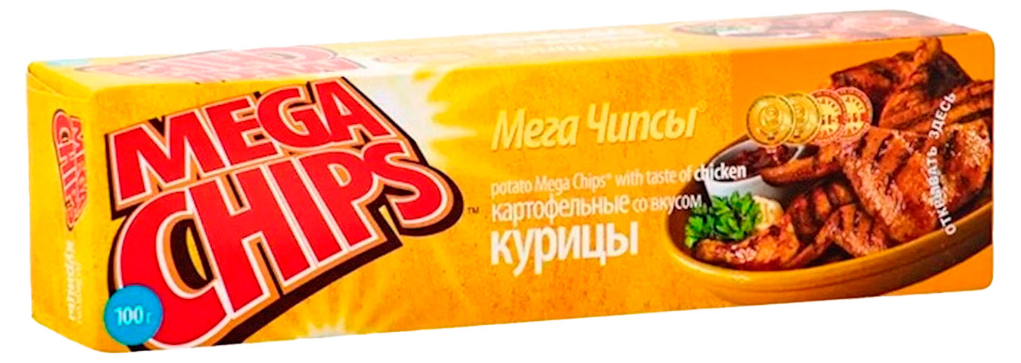 Изображение товара Картофельные чипсы Mega Chips с ароматом курицы, 100 г