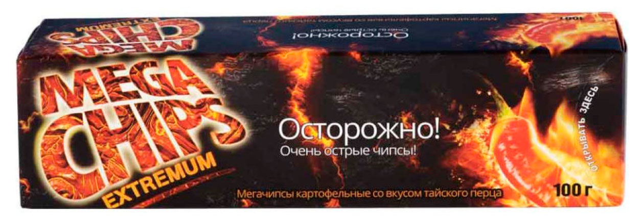 Изображение товара Чипсы картофельные Mega Chips в пластинах тайский перец, 100 г