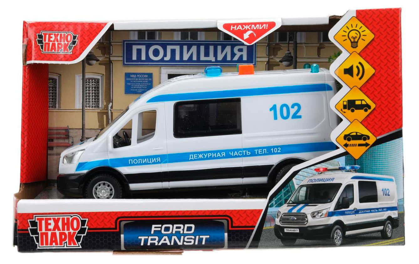 Изображение товара Машинка инерционная «Технопарк» Ford Transit Полиция, 16 см