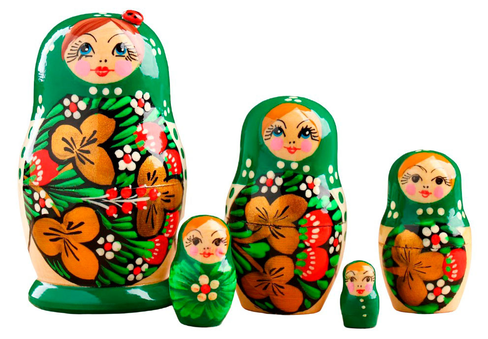 Изображение товара Сувенир Матрешка Божья коровка 5 кукольная, 12 см