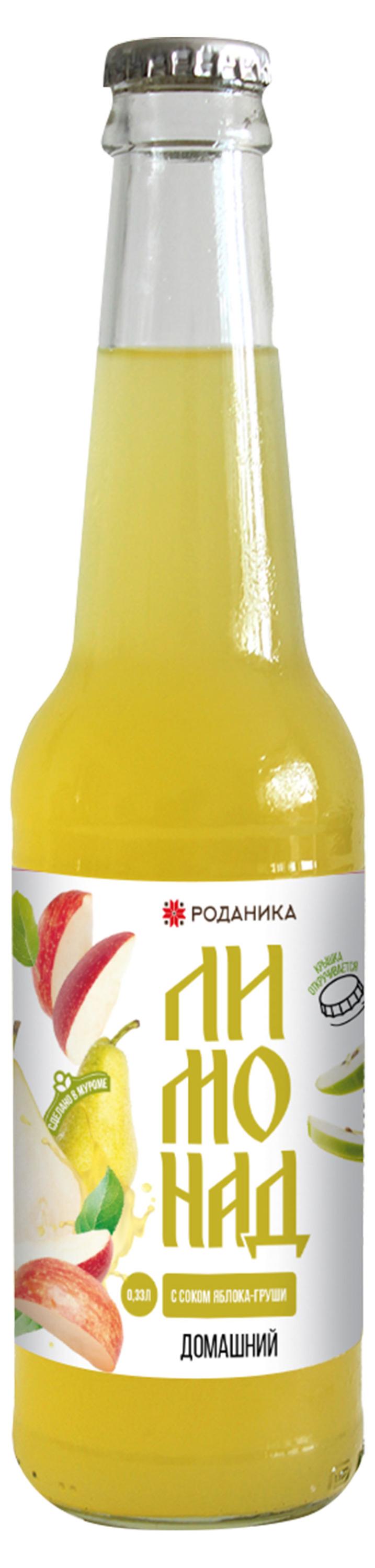 Изображение товара Лимонад «Роданика» с соком яблоко-груша, 330 мл