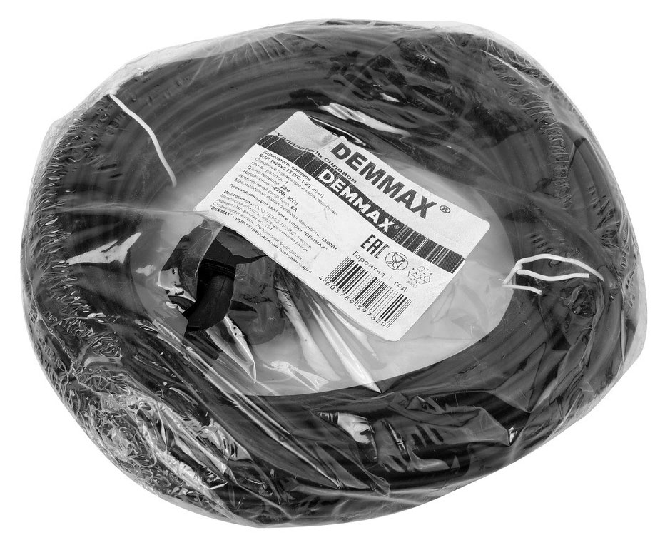 

Удлинитель силовой Demmax 1300 Вт 6А ПВС 2х0,75 1 розетка, 20 м