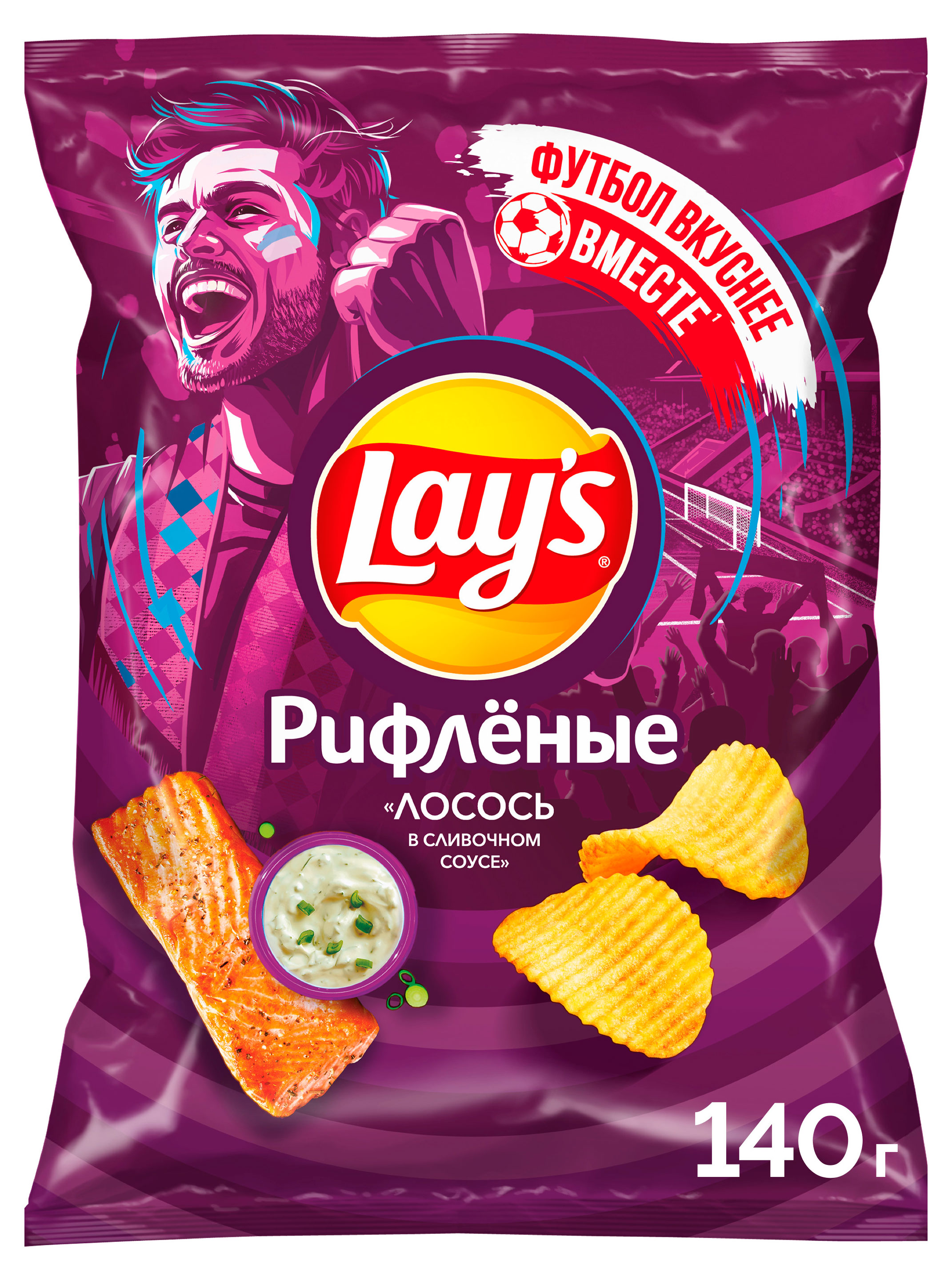 

Чипсы картофельные Lay's Лосось в сливочном соусе рифленые, 140 г
