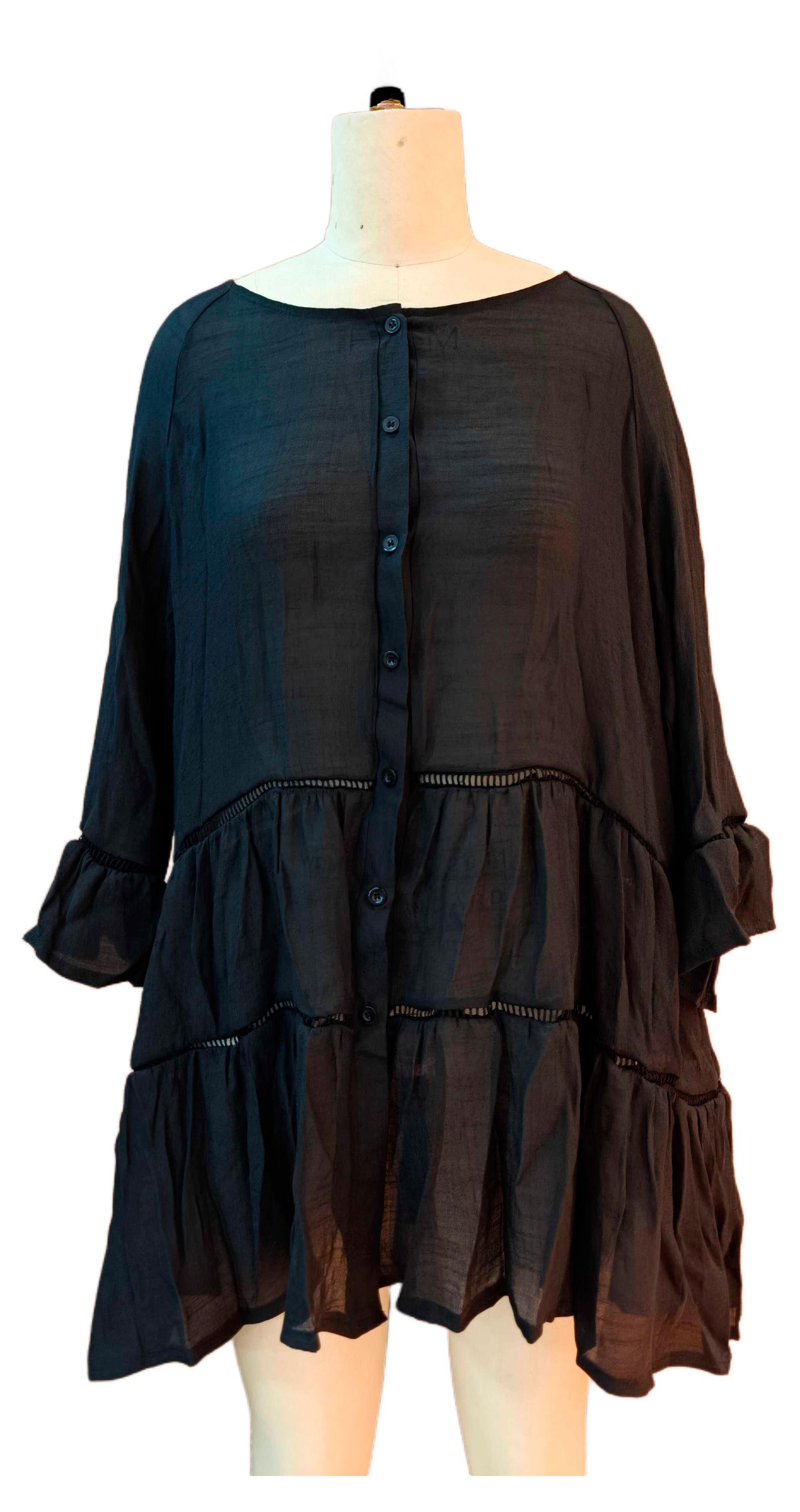 Изображение товара Туника пляжная женская InExtenso черная, р.S-XXL