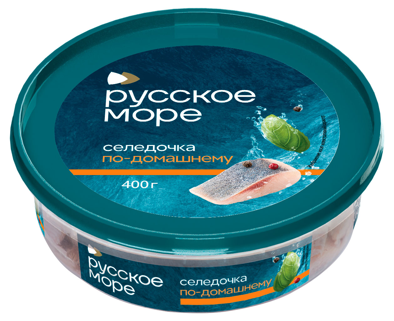 Изображение товара Сельдь слабосоленая «Русское море» по-домашнему филе-кусочки в масле Беларусь, 400 г