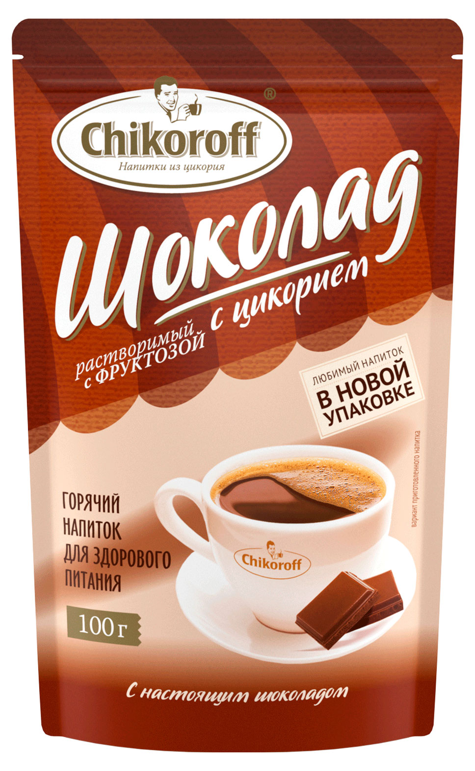 Изображение товара Напиток горячий растворимый Chikoroff из цикория Шоколадный, 100 г