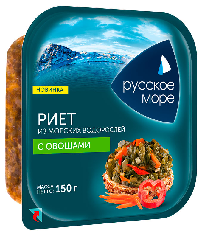 

Риет из морских водорослей Русское море с овощами в масле Беларусь, 150 г