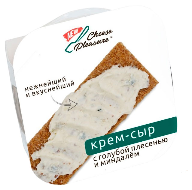 Изображение товара Крем-сыр с голубой плесенью Italian snack и миндалем БЗМЖ, 70 г