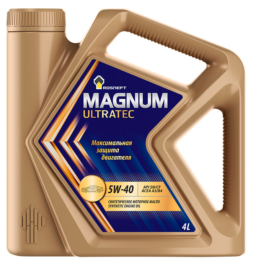 Изображение товара Синтетическое моторное масло Rosneft Magnum Ultratec 5W-40 4 л для современных двигателей