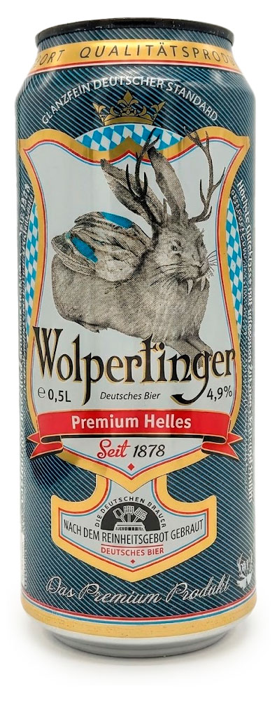Изображение товара Пивной напиток светлый Wolpertinger Helles фильтрованное 4,9% Германия, 0,5 л