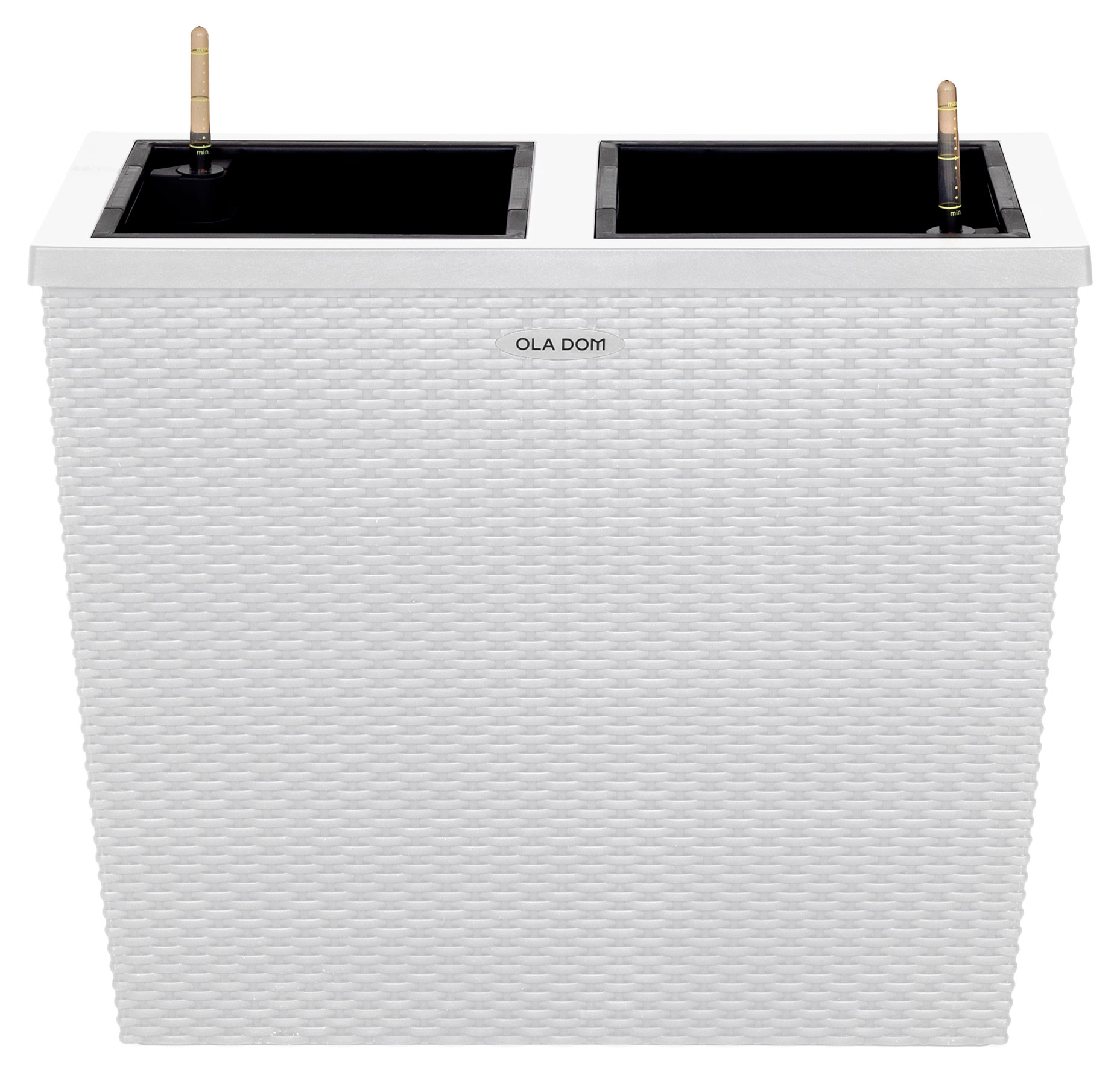 Изображение товара Кашпо OLA DOM Rattan белое, 60х32 см