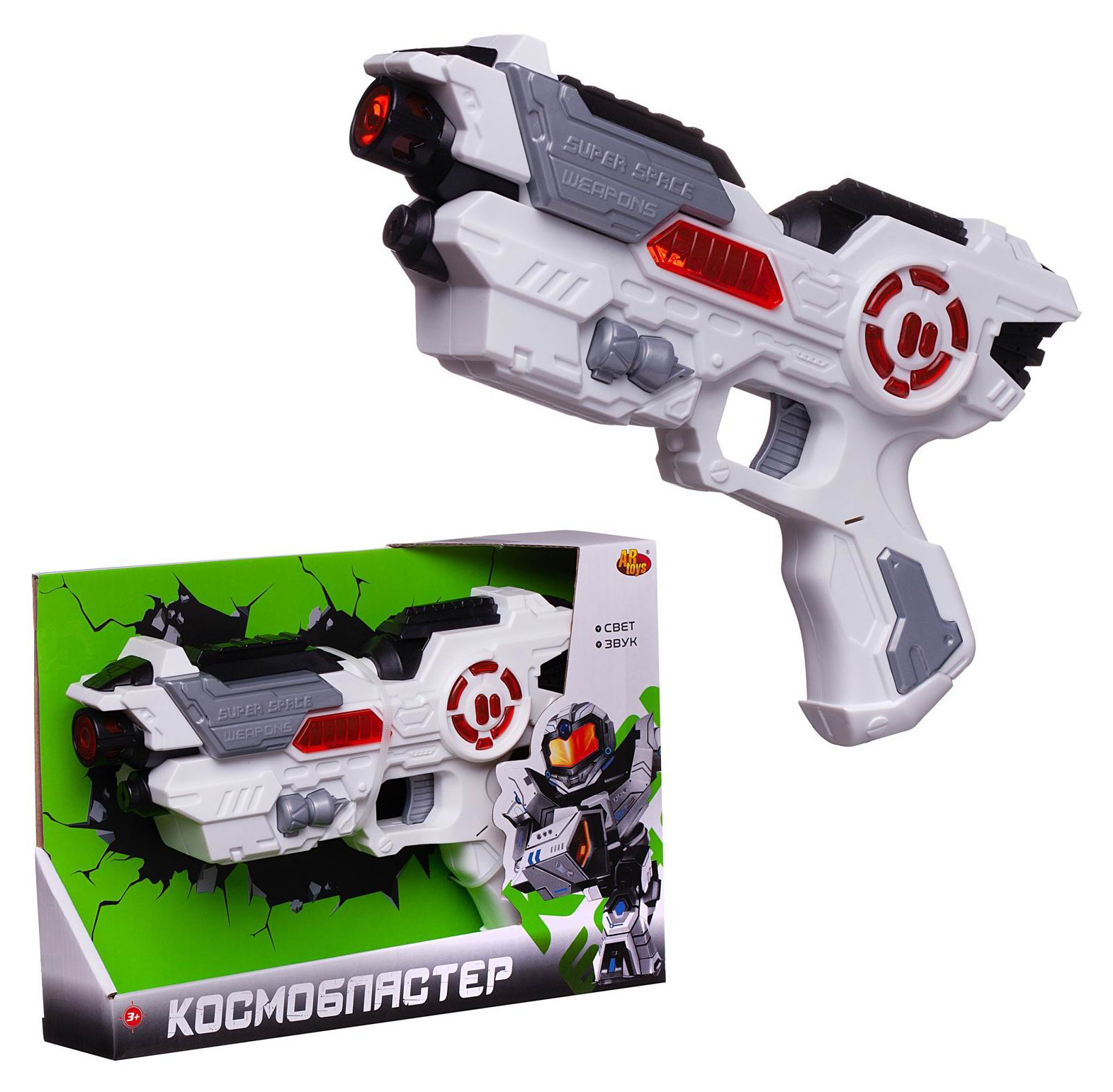

Бластер ABtoys Космобластер со световыми и звуковыми эффектами, 1 шт в ассортименте