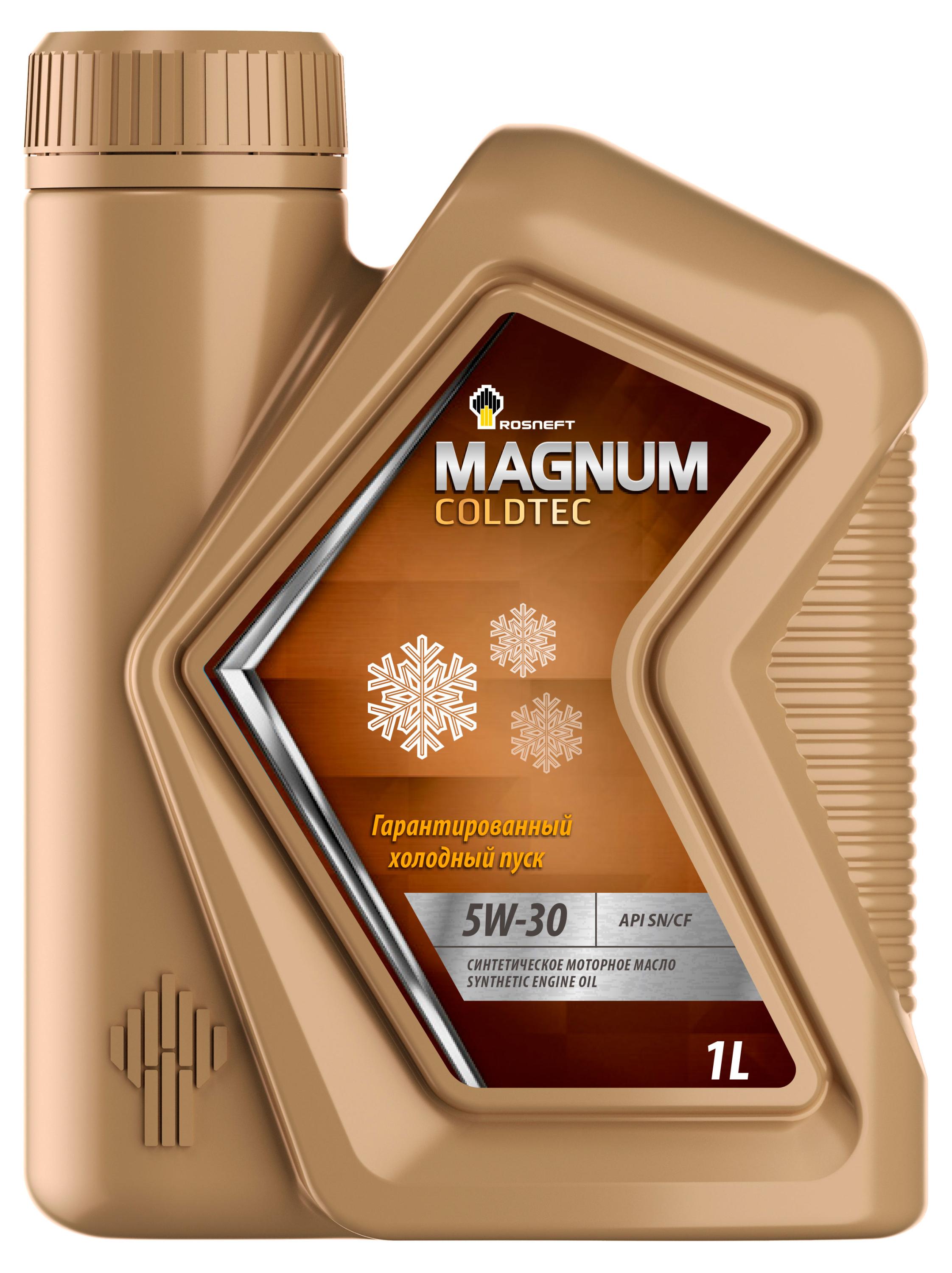 Rosneft | Масло моторное синтетическое Rosneft Magnum Coldtec 5W-30, 1 л