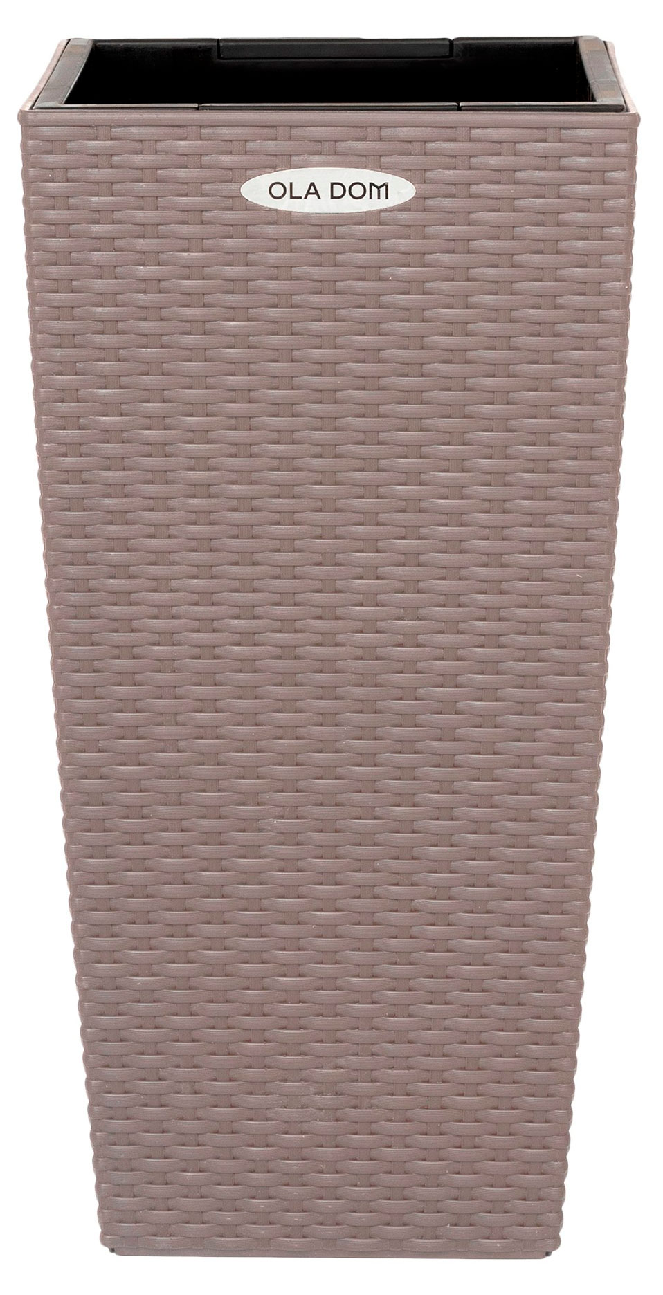 

Кашпо OLA DOM Rattan серое, 29х56,3 см