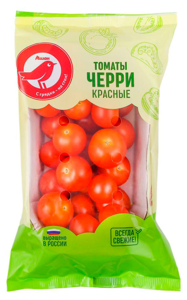 Изображение товара Томаты АШАН Красная птица Черри красные, 250 г
