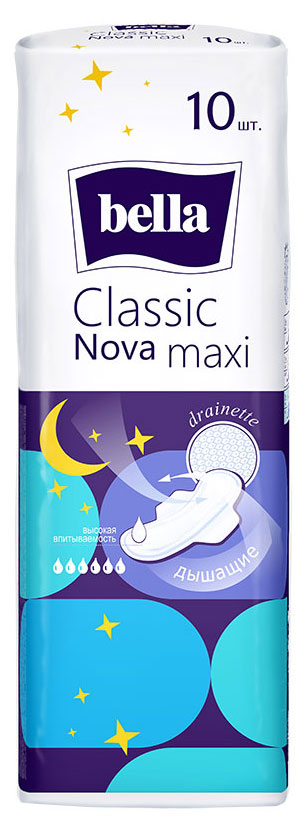 

Прокладки гигиенические Bella Classic Nova Maxi, 10 шт