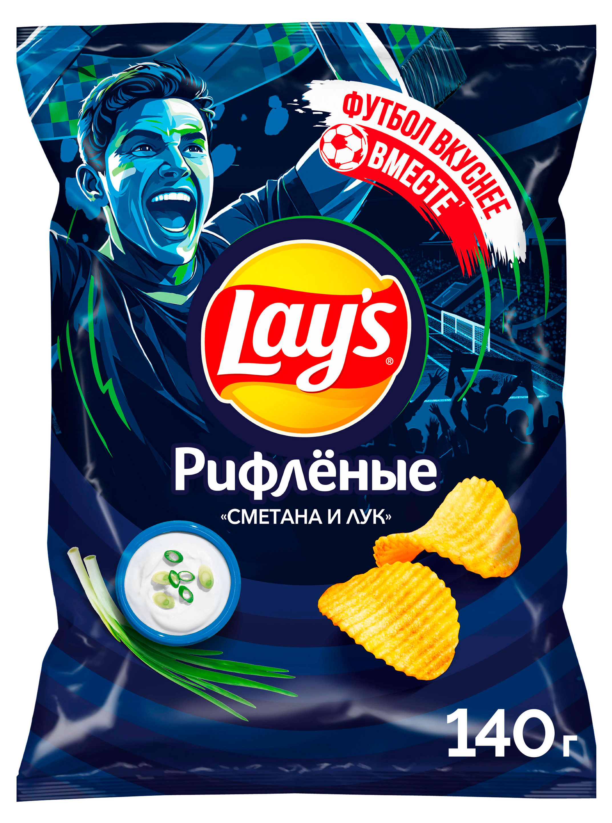 Изображение товара Чипсы картофельные Lay's со вкусом сметаны и лука, 140 г